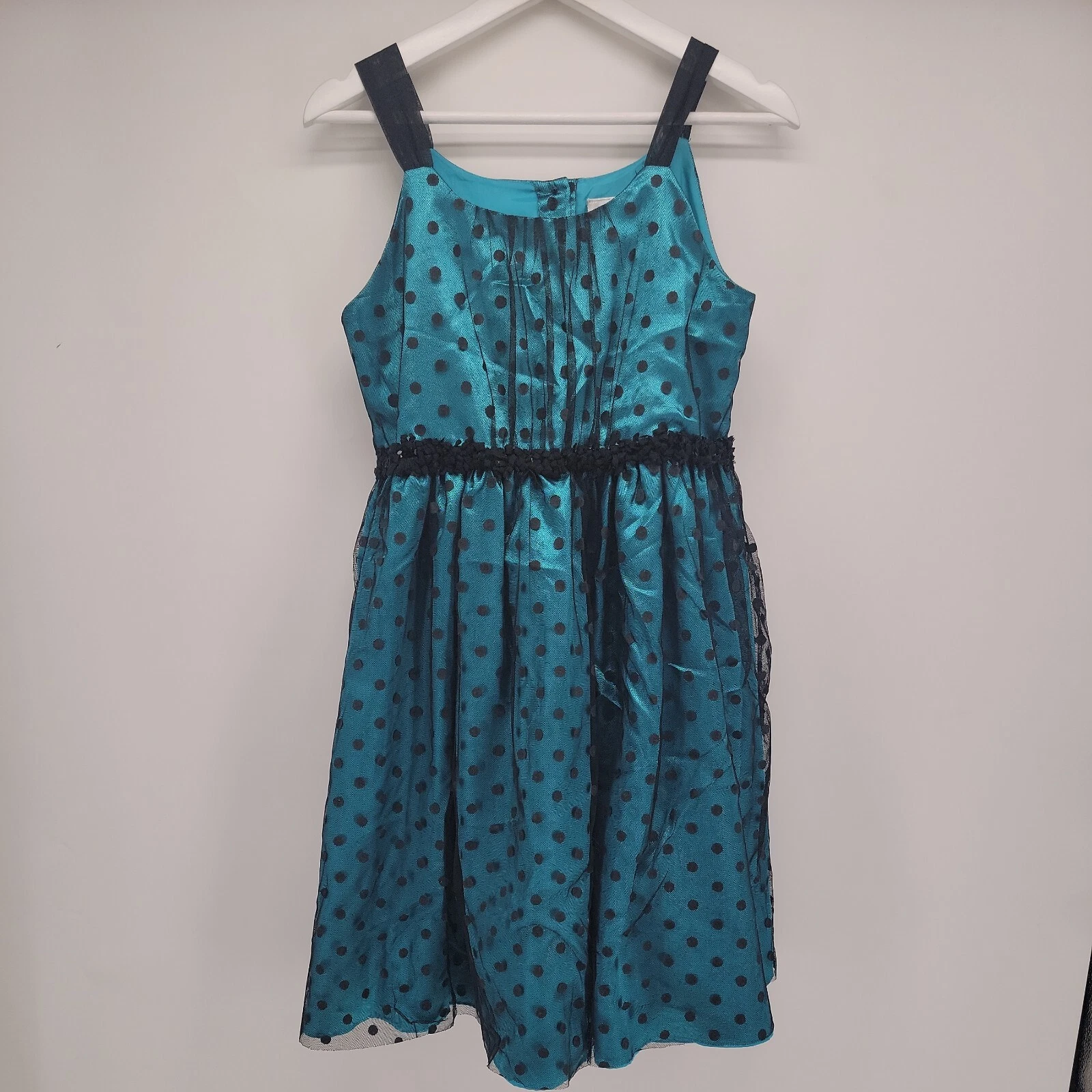 Girls Jenny And Me Blue Black Polka Dot Formal Dress Size 16.5
Opens in a new window or tab
