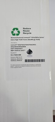 Remanufactured Lexmark T650/652/654/656 Toner Cartridge 25k - Black