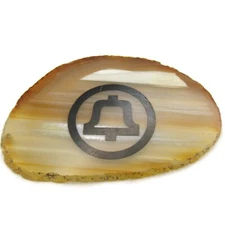 Bell Systems Bell Telephone Logo Agate Slice Vintage Advertising
