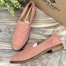 NIB Sperry Top Sider 8.5M Fairpoint Suede Rose Loafer Flats