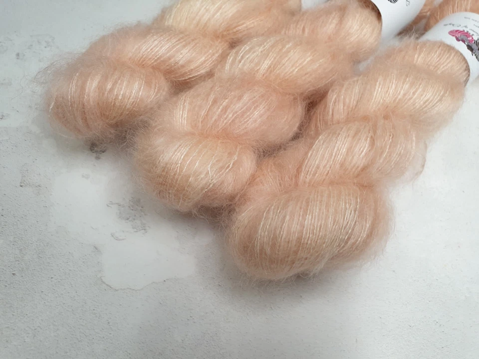 Kinder Mohair Seide Garn ,Spitze Gewicht,50g,Nougat - Bild 4 von 4