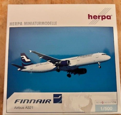 Herpa 1/500 Finnair Airbus A321 フィンエアー Herpa 1:500 Finnair Airbus A321 OH-LZA 508810 | eBay UK