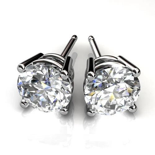 ORECCHINI ARGENTO 925 BRILLANTE DIAMANTE PUNTO LUCE UOMO DONNA ★ GIOIELLERIA - Immagine 3 di 4