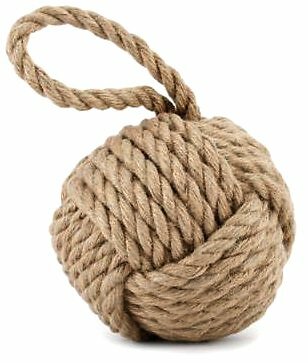 Nautical Weighted Natural Rope Ball Doorstop
