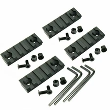 4 PCS Keymod 5 Slot Picatinny Weaver Rail Section - Aluminum 2 inch