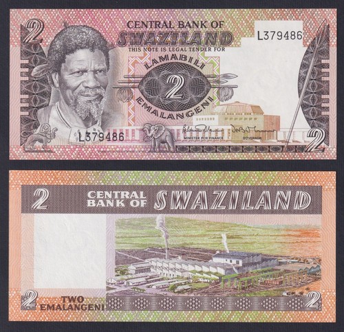 Banknotes Swaziland 2 Emalangeni 1984 P 8b Fds / UNC