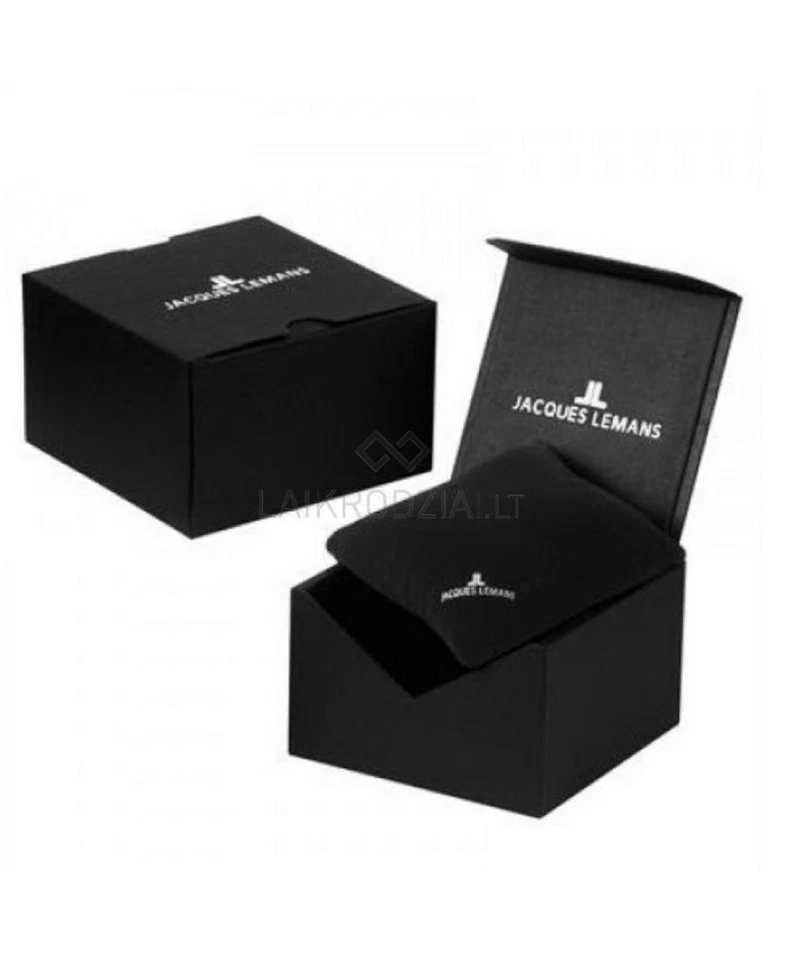 JACQUES LEMANS Hombres Analógico Cuarzo Informal Reloj Clásico Vestido Esfera Negra Impermeable Foto 2 de 4