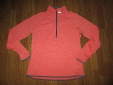 Womens UNDER ARMOUR RUN HEATGEAR fitted athletic quarter zip shirt XL