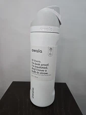 Owala FreeSip Stainless Steel Water Bottle / 24oz / Color: Shy Marshmallow