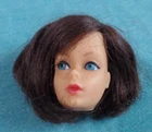 Vintage Barbie Doll - Vintage Brunette Hair Fair Barbie Doll Head