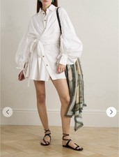 Zimmermann Rebellion cotton-poplin mini wrap dress Size 0 New 