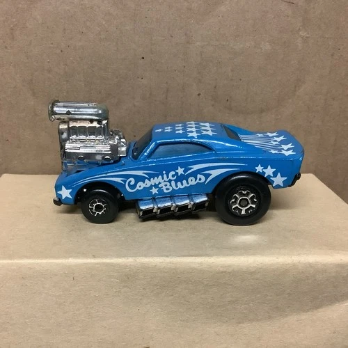 Vintage 1972 Matchbox No. 26 Cosmic Blues Hot Rod Car Chrome Pipes
