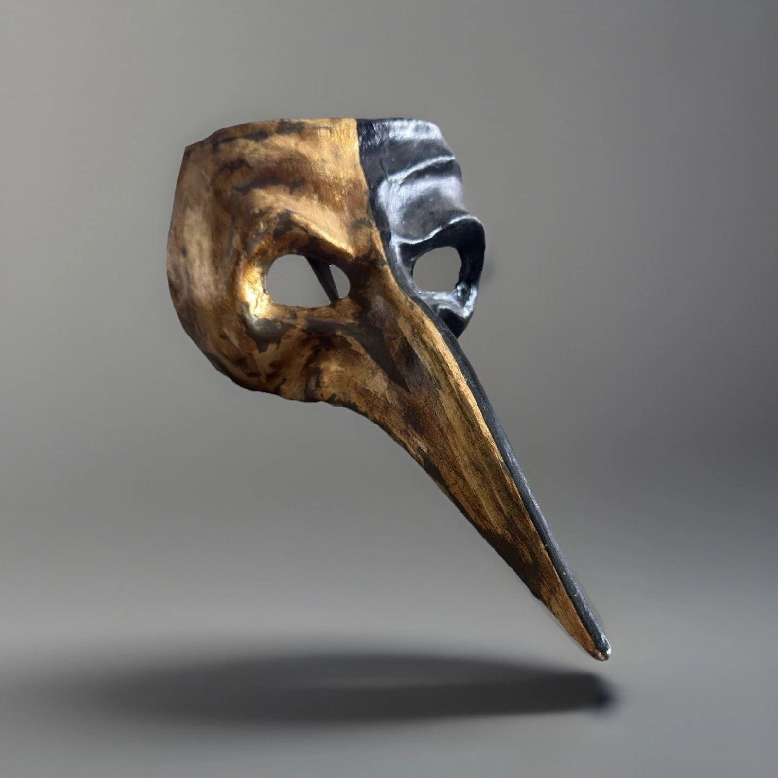 Vintage Authentic Venetian Papier Mâché “Plague Doctor” Carnival Mask