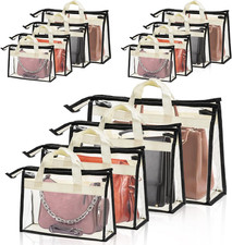 12 Pack Clear Handbag Storage Organizer, Dust Bags for Handbags, Transparent Pur