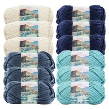  12 Pack Lion Brand Yarn 135-007 Hometown Bulky Yarn, Coastal Calm Pack