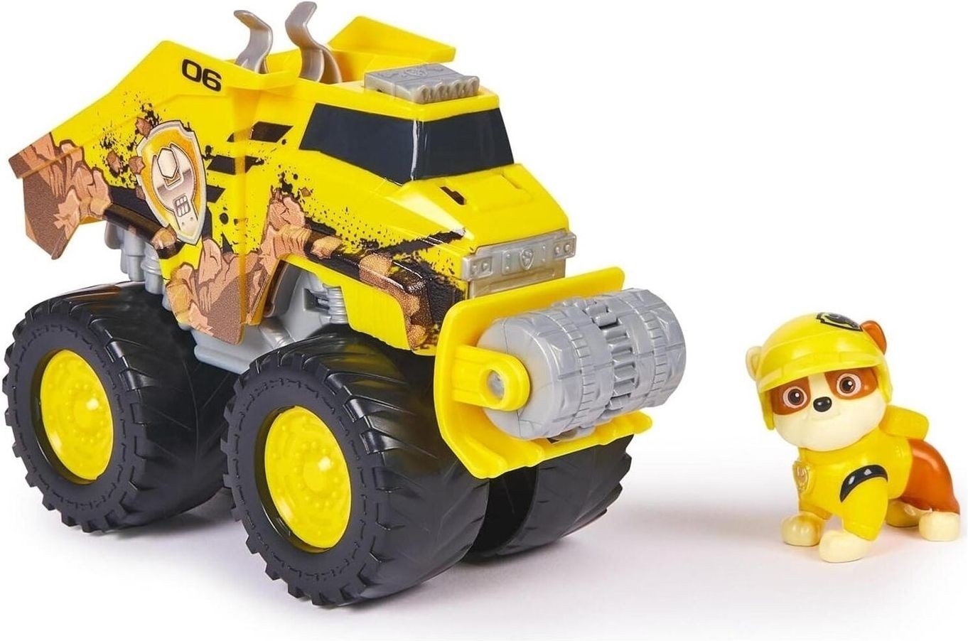 Merchandising Paw Patrol: Spin Master - Veicolo Tematizzato Rescue Wheels Rubble
