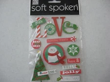 Vtg Me & My Big Ideas Peace, LOVE, Joy Christmas Stickers . Embellishments