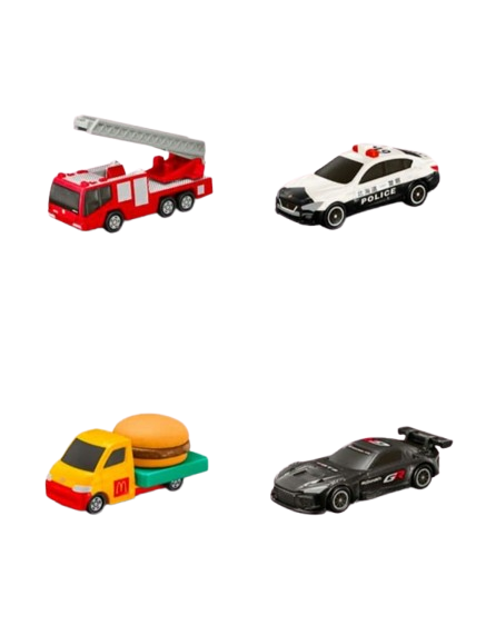 McDonald's Happy Meal set TOMICA complete set GR GT3 Toyota Nissan