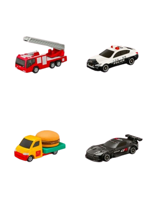McDonald's Happy Meal set TOMICA complete set GR GT3 Toyota Nissan