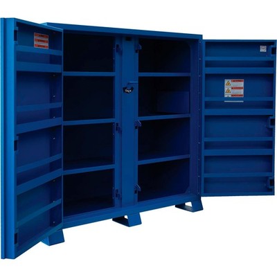 Global Industrial Job Site Steel Cabinet 2 Doors 52 Cu. Ft. Blue
