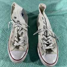 Converse Chuck Taylor All Star High Top White Canvas Sneakers Men 7 Women 9