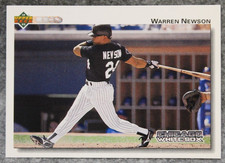 1992 Upper Deck Warren Newson Rookie Card #621 White Sox. rookie card picture