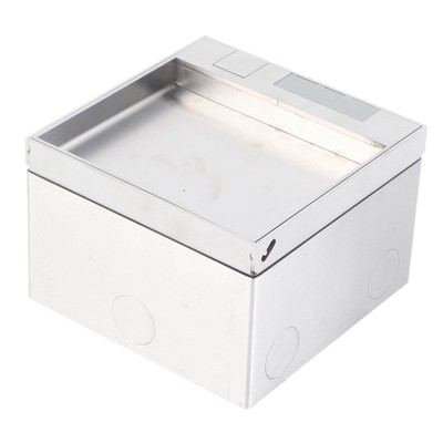 Floor Outlet Box 2 X 3 Prong Receptacles 16A 4000W Flip Cover Recessed Flat