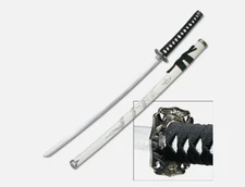 Japanese Samurai Sword KATANA Steel Ninja Blade white 38" W/DISPLAY STAND