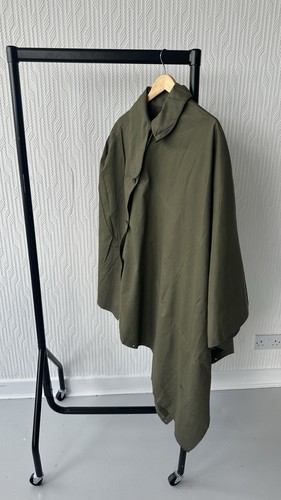 1950's Strauss & Sons British Military Poncho / Waterproof Rain Cape Khaki - Picture 9 of 12