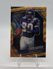 2025 Panini Prizm Black #86 Cris Carter Orange Wave Prizm #/60