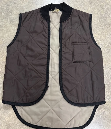 Vtg Military Coat Liner Smokers Jacket Vest Ted Williams Mens M Zip Up 1970s 70s