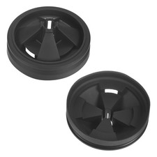 2-Pack 3-3/8 Inch Garbage Disposal Rubber Drain Insert Black