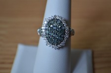 2.00ct Narsipatnam Color Change Alexandrite Ring Rhodium Plated over Silver Sz 7