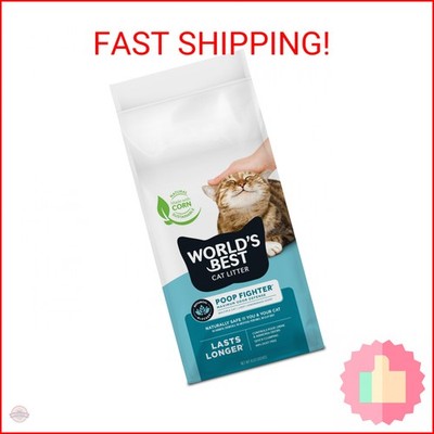 WORLD'S BEST CAT LITTER Poop Fighter Maximum Odor Defense, 8-Pounds - Natural In