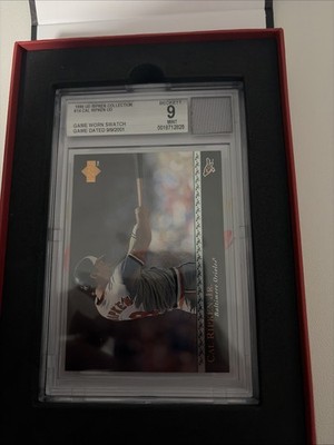 Cal Ripken Jr 1996 Upper Deck Game Worn Swatch BGS 9 Mint Orioles