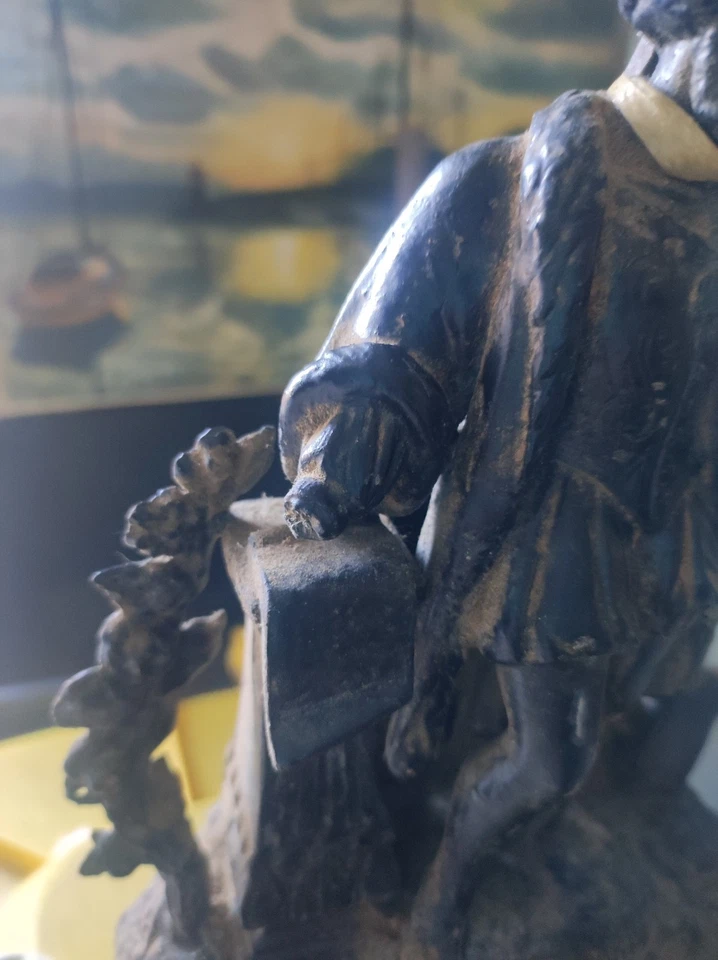 pendule ancienne régule et bronze pour pièces - Photo 3/4