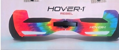 Hover-1 Rebel Hoverboard Rainbow Tie-Dye UL 2272 Certified LED 6MPH NEW