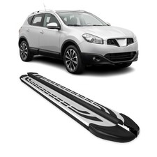 Trittbretter Seitenbretter für Nissan Qashqai +2 NJ10 2008-2014 Alu Schwarz