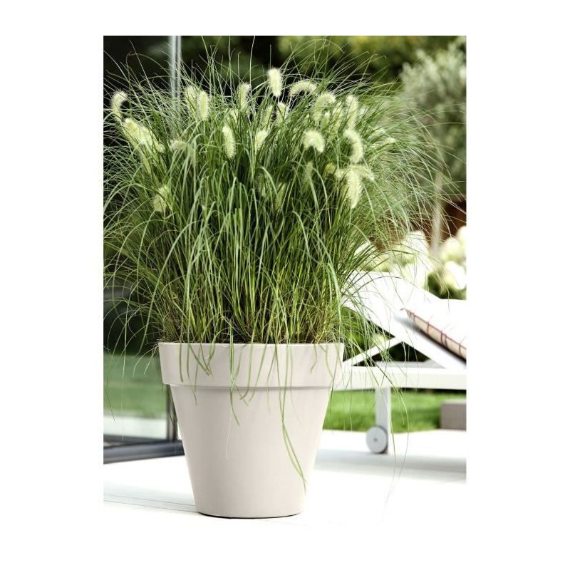 Pot de fleurs ELHO Pure Round 40 blanc grand bac pour plante extérieur