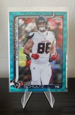2025 Topps Chrome Dalton Schultz /199 #118 Houston Texans Teal Wave Refractor