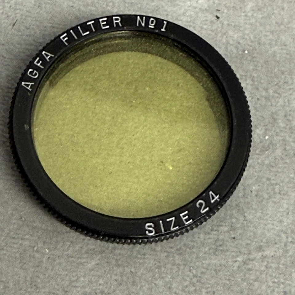 Vintage Agfa Ansco Light Yellow Filter No 1 Size 24 25.8mm Camera Lens USA Made - Image 4 of 4
