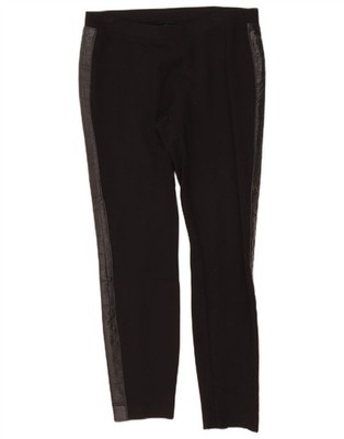 DKNY Damen Skinny Freizeit Hose Medium W30 L27 Schwarz Viskose DG07