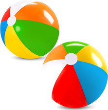 2-Pack 20" Beach Balls - Pool Toys Large Inflatable Beach Ball Swimming Pool Wat