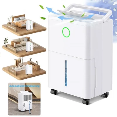 EUMATY Raumentfeuchter elektrisch Luftentfeuchter 9L/Tag mit Ablaufschlauch 120m³ leise