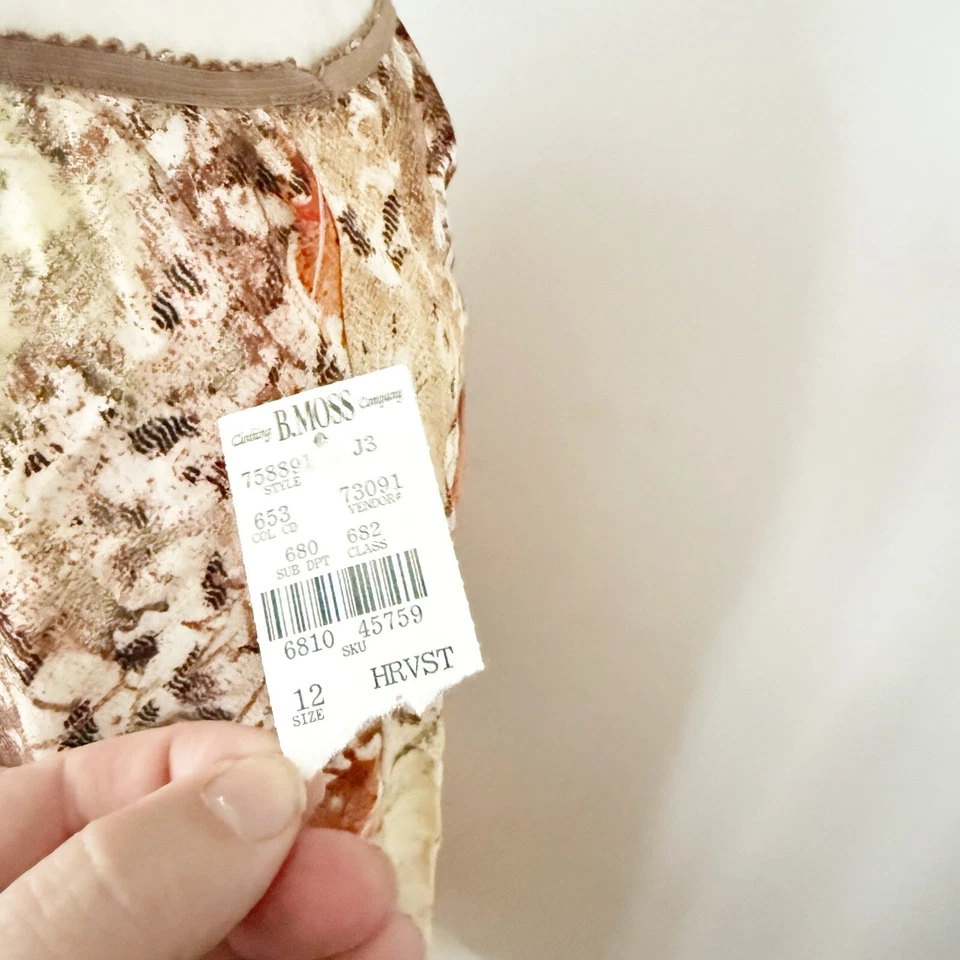 Falda midi vintage floral alta baja para mujer talla 12 nueva con etiquetas Forest Fairy Y2K Foto 3 de 4