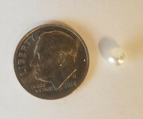 1,000 pcs White Loose Artificial Plastic Pearls 5mm Small Round Craft Beads - Picture 2 of 3