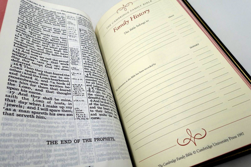 RARE The Cambridge Family Bible Hardcover w/ Box *HAS FLAWS READ DESCRIPTION* - Picture 12 of 24