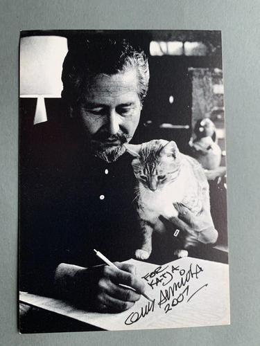 GUS ARRIOLA (†2008) 'Cartoonist' signed signierte Autogrammkarte 9x14 + sketch - Bild 2 von 2