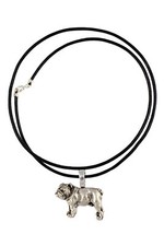 Bulldog, English Bulldog I - Dog Collar, Silver Plated Pendant For The Hu