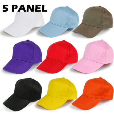2x 5x 10x Pack Unisex Baseballkappe gebürstete Baumwolle einfach Sport Sommer Mütze 